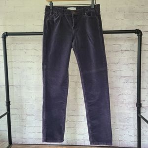 Cielo Jeans Plum Charcoal Ore Straight Leg Stretch Corduroy Pants 13/31